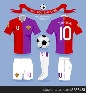 Soccer uniform template for your football club, illustration design.