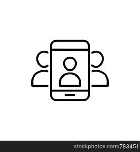 Social connection icon template