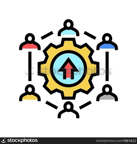 social development color icon vector. social development sign. isolated symbol illustration. social development color icon vector illustration