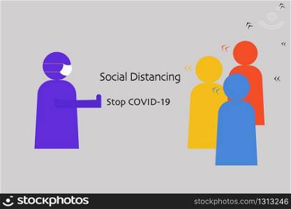 Social distancing and work from home concept, Coronavirus pandemic 2019-ncov prevention, Virus spread prevention. Quarantine measures concept
