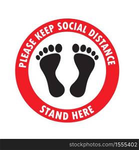 Social Distancing Keep Your Distance Icon. Vector