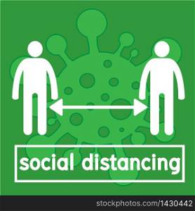 Social distancing , protect from COVID-19 coronavirus outbreak spreading vector illustration