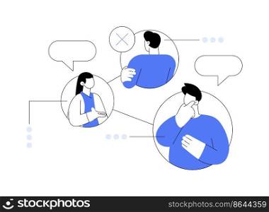 Social Interaction Skills abstract concept vector illustration. Communication skills, building social network, interaction disability, autism diagnostics, activities for adults abstract metaphor.. Social Interaction Skills abstract concept vector illustration.