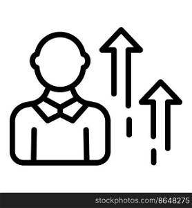 Social level up icon outline vector. Business corporate. Value core. Social level up icon outline vector. Business corporate