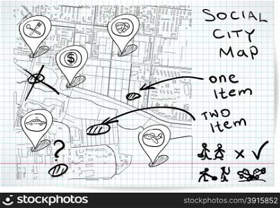 Social map of sketch
