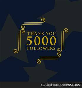 social media 5000 followers thank you message design
