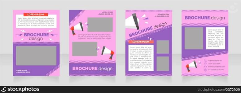 Social media advertisement blank brochure layout design. Promo service. Vertical poster template set with empty copy space for text. Premade corporate reports collection. Editable flyer paper pages. Social media advertisement blank brochure layout design