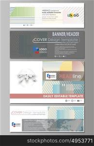 Social media and email headers set, modern banners. Easy editable abstract template, vector layouts in popular sizes. Minimalistic design with lines, geometric shapes forming beautiful background.. Social media and email headers set, modern banners. Business templates. Easy editable abstract design template, vector layouts in popular sizes. Minimalistic design with lines, geometric shapes forming beautiful background.