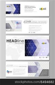 Social media and email headers set, modern banners. Abstract design template, vector layouts in popular sizes. Shiny fabric, rippled texture, white or blue silk, colorful vintage style background.. Social media and email headers set, modern banners. Business templates. Easy editable abstract design template, vector layouts in popular sizes. Shiny fabric, rippled texture, white and blue color silk, colorful vintage style background.