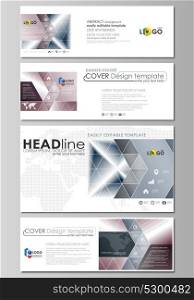 Social media and email headers set, modern banners. Business design templates. Vector layouts in popular sizes. Simple monochrome geometric pattern. Abstract polygonal style, stylish background.. Social media and email headers set, modern banners. Business design templates. Vector layouts in popular sizes. Simple monochrome geometric pattern. Abstract polygonal style, stylish background