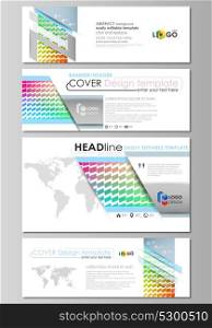 Social media and email headers set, modern banners. Business templates. Vector design layout templates in popular sizes. Colorful rectangles, moving dynamic shapes, abstract polygonal style background. Social media and email headers set, modern banners. Business template. Vector design layout templates in popular sizes. Colorful rectangles, moving dynamic shapes, abstract polygonal style background