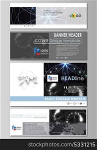 Social media and email headers set, modern banners. Business templates. Abstract design template, vector layouts in popular sizes. Sacred geometry, glowing geometrical ornament. Mystical background.. Social media and email headers set, modern banners. Business templates. Easy editable abstract design template, vector layouts in popular sizes. Sacred geometry, glowing geometrical ornament. Mystical background.