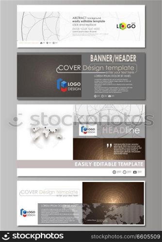 Social media and email headers set, modern banners. Business templates. Easy editable abstract design template, vector layouts in popular sizes. Alchemical theme. Fractal art background. Sacred geometry. Mysterious relaxation pattern.. Social media and email headers set, modern banners. Abstract design template, vector layouts in popular sizes. Alchemical theme. Fractal art background. Sacred geometry. Mysterious relaxation pattern.