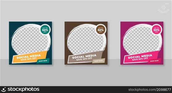 Social media banner post template for business marketing brand promotion