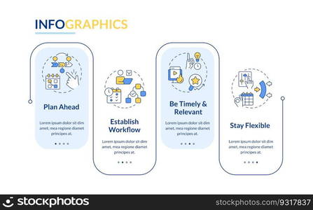 2D vendor management vector infographics template, data visualization ...
