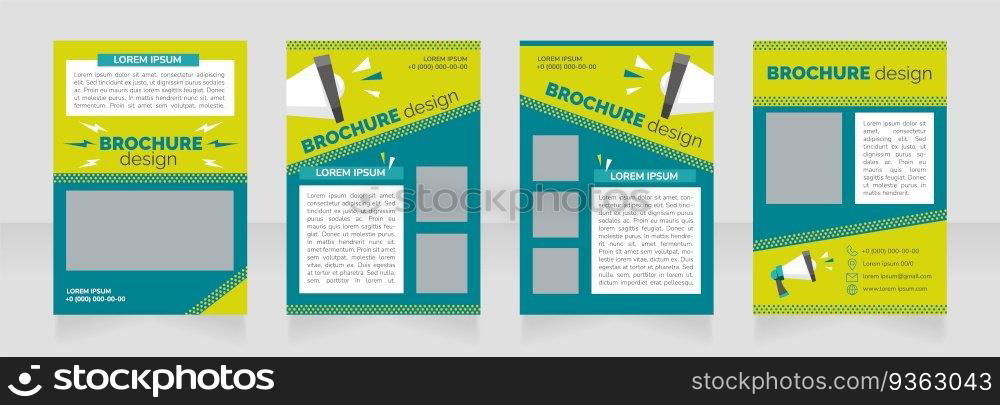 Social media campaign blank brochure layout design. Promo service. Vertical poster template set with empty copy space for text. Premade corporate reports collection. Editable flyer paper pages. Social media campaign blank brochure layout design