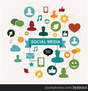 social media concept - vector illustation