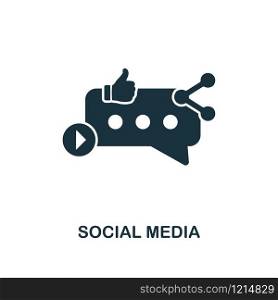 Social Media creative icon. Simple element illustration. Social Media concept symbol design from online marketing collection. For using in web design, apps, software, print. Social Media creative icon. Simple element illustration. Social Media concept symbol design from online marketing collection. For using in web design, apps, software, print.