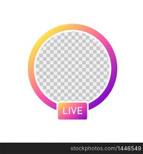Social media icon avatar stories. stories user video with colorful gradient on isolated background. vector illustration. Social media icon avatar stories. stories user video with colorful gradient on isolated background. vector eps10