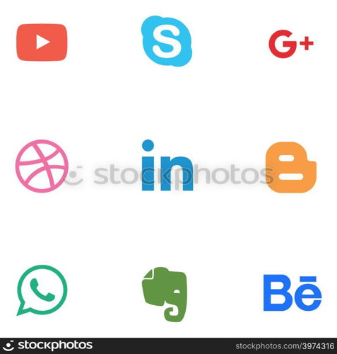 Social media icon set design vector