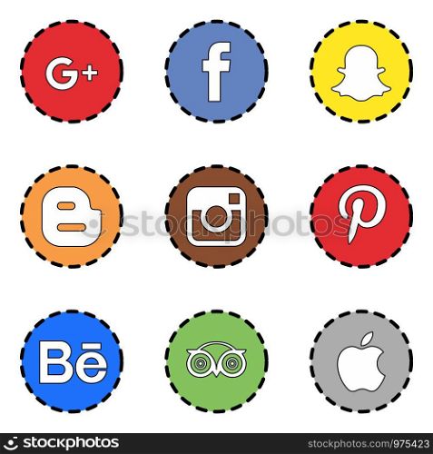 Social media icon set design vector