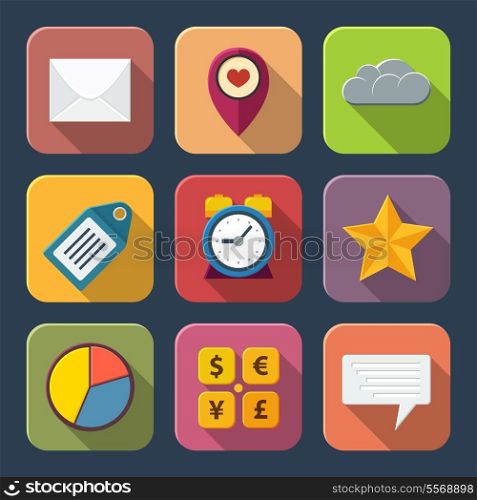 Social media icons for web or mobile vector illustration