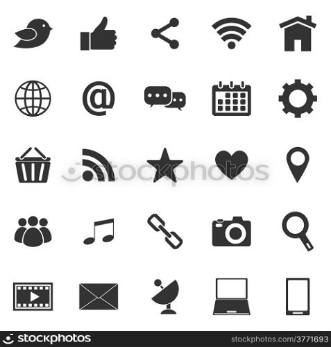 Social media icons on white background, stock vector