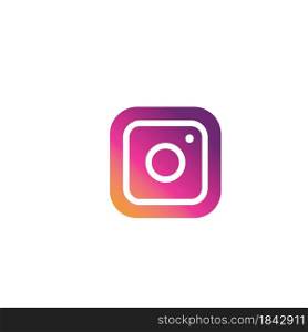 social media instagram for editorial icon vector design web template