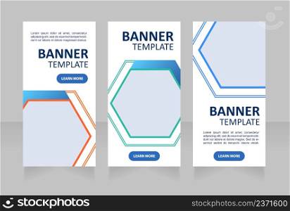 Social media marketing web banner design template. Vector flyer with text space. Advertising placard with customized copyspace. Printable poster for advertising. Calibri, Arial fonts used. Social media marketing web banner design template