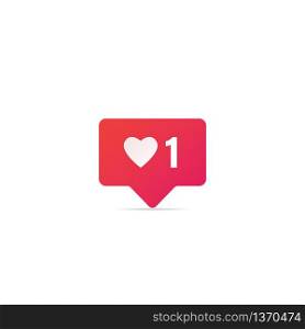 Social media network notification. User button symbol, for web, browsing, logo. Flat style vector graphic illustration