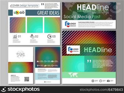Social media posts set. Business templates. Abstract flat template, vector layouts in popular formats. Minimalistic design with circles, diagonal lines. Geometric shapes, beautiful retro background.. Social media posts set. Business templates. Easy editable abstract flat design template, vector layouts in popular formats. Minimalistic design with circles, diagonal lines. Geometric shapes forming beautiful retro background.