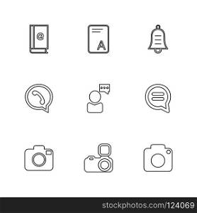 social media , smart phone , mobile , internet , chat , message , search , storage , clock , cloud,   camcoder , alarm , icon, vector, design,  flat,  collection, style, creative,  icons