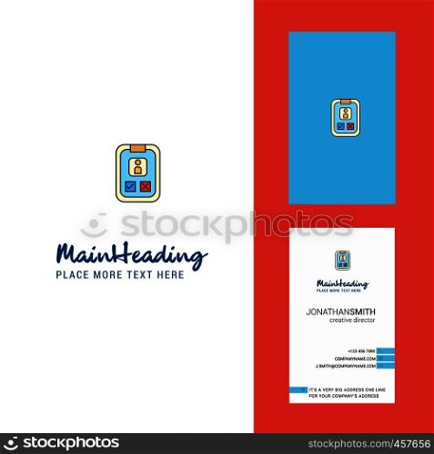 Social media user profile Creative Logo and business card. vertical Design Vector