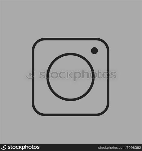 Social Media Vector Icon on Gray Background