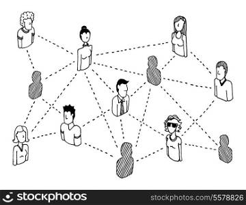 Social network connecting / People relations