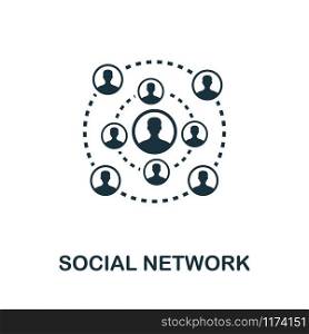 Social Network icon vector illustration. Creative sign from gdpr icons collection. Filled flat Social Network icon for computer and mobile. Symbol, logo vector graphics.. Social Network vector icon symbol. Creative sign from gdpr icons collection. Filled flat Social Network icon for computer and mobile