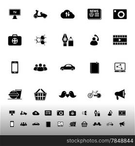 Social network icons on white background, stock vector