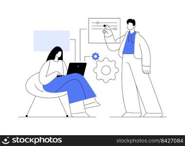 Social network monitoring abstract concept vector illustration. Social media measurement, social listening, page rank, web mention, report analysis, brand reputation, engagement abstract metaphor.. Social network monitoring abstract concept vector illustration.