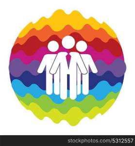 Social Network Rainbow Color Icon for Mobile Applications and Web Vector Illustration EPS10. Social Network Rainbow Color Icon for Mobile Applications and We