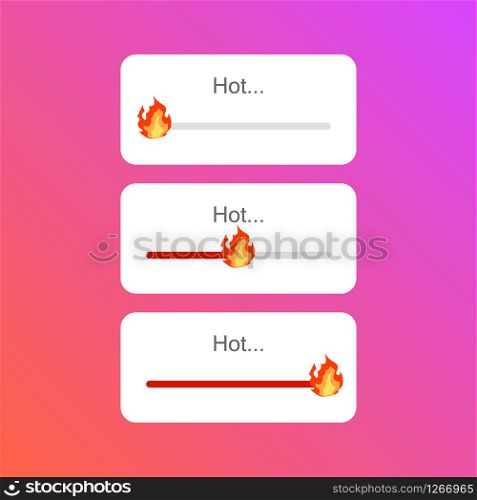 social network vote scale hot fire vector illustration