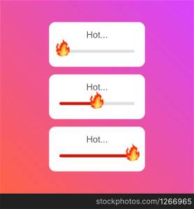 social network vote scale hot fire vector illustration