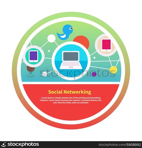 Social networks. Cloud of application icons. Set for web and mobile applications of social media. Social networks. Cloud of application icons