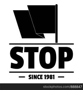Social protest stop logo. Simple illustration of social protest stop vector logo for web. Social protest stop logo, simple black style