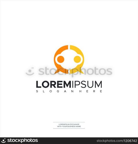 Social Talk, app, forum, social media. Vector logo template Design