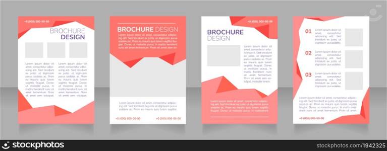 Social university event promo blank brochure layout design. Vertical poster template set with empty copy space for text. Premade corporate reports collection. Editable flyer paper pages. Social university event promo blank brochure layout design
