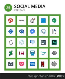 SocialMedia wpforms, uikit, r, eos, teamspeak Editable Vector Design Elements