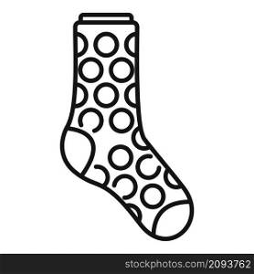 Sock circle icon outline vector. Sport wool sock. Winter cute pair. Sock circle icon outline vector. Sport wool sock