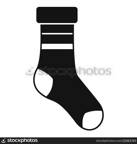 Sock clothing icon simple vector. Cotton sock. Fashion item. Sock clothing icon simple vector. Cotton sock