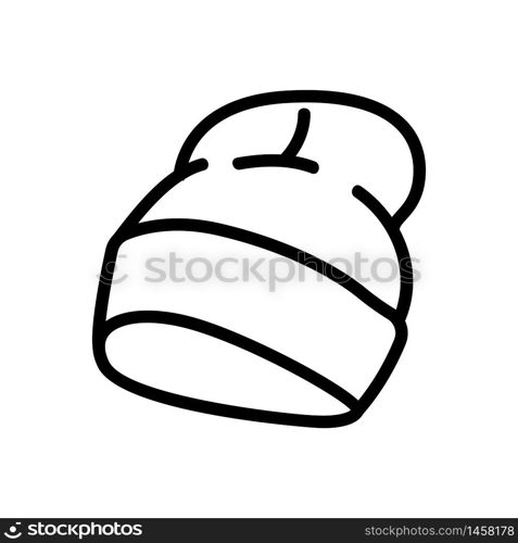 sock hat icon vector. sock hat sign. isolated contour symbol illustration. sock hat icon vector outline illustration