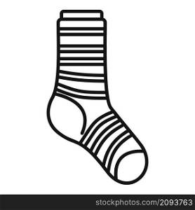 Sock icon outline vector. Cotton design. Cute sock. Sock icon outline vector. Cotton design